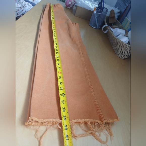 ZARA THE MARINE STRAIGHT Orange Size 0 High Rise Flare Leg Pants - Picture 9 of 11